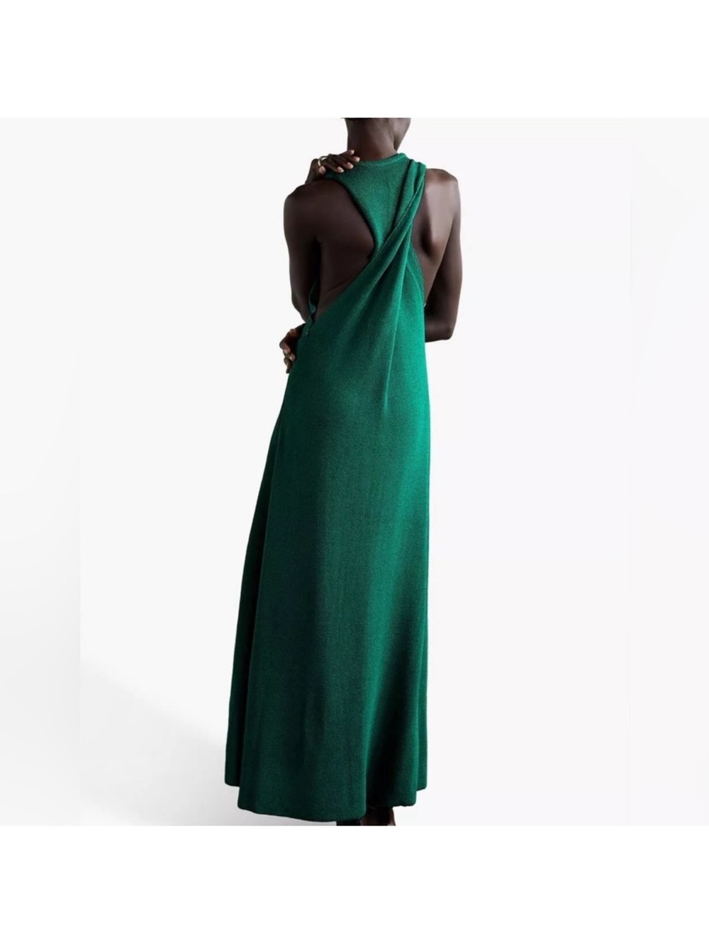 Proenza Schouler Emerald Green Backless Gown - Picture 3 of 5